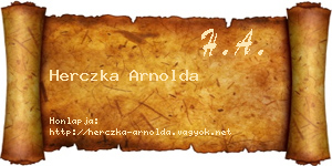 Herczka Arnolda névjegykártya